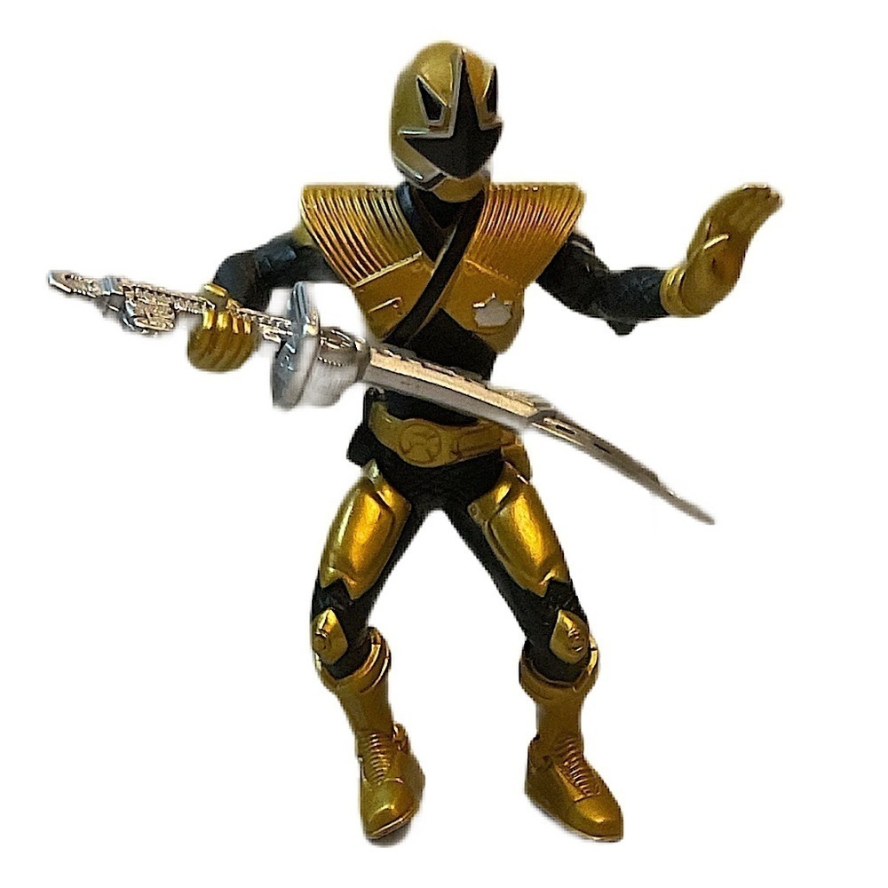 Power Rangers Samurai Mega Ranger Light Action Figure Gold and Black